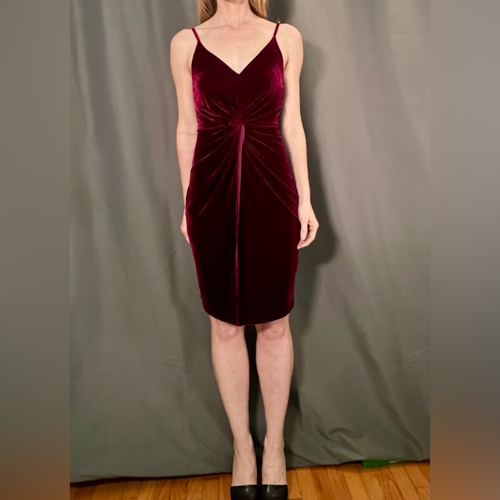 NWOT Burgundy Velvet Cocktail Dress